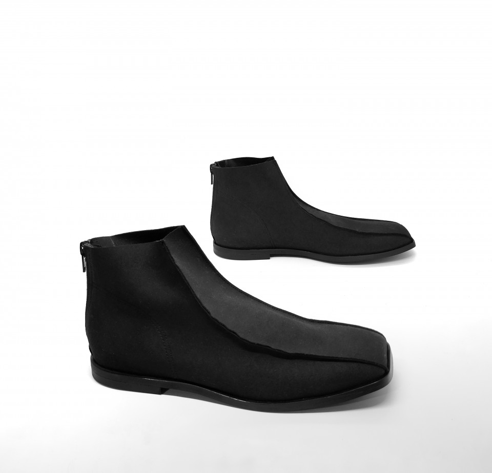 מגפון מרובע שני תפרים דמוי לבד - ידידותי לטבעוניות