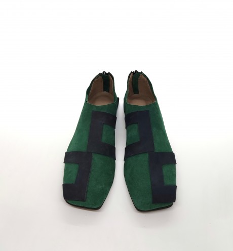 נעל קוביות ירוק - שחור